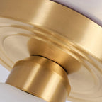 Avelin Brass Base and Opal Glass Flush Mount Ceiling Light