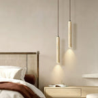 Olvynarae Cylindrical Travertine Pendant Light