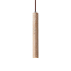 Olvynarae Cylindrical Travertine Pendant Light