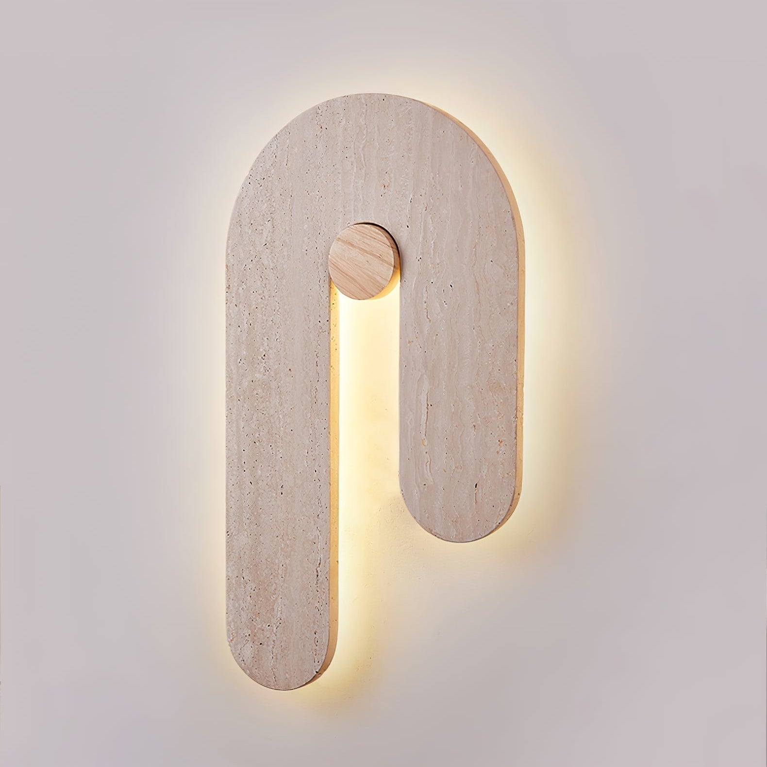 Ithaus Travertine Circular  Wall Light