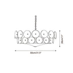 Ventilo Amber Glass Chandelier