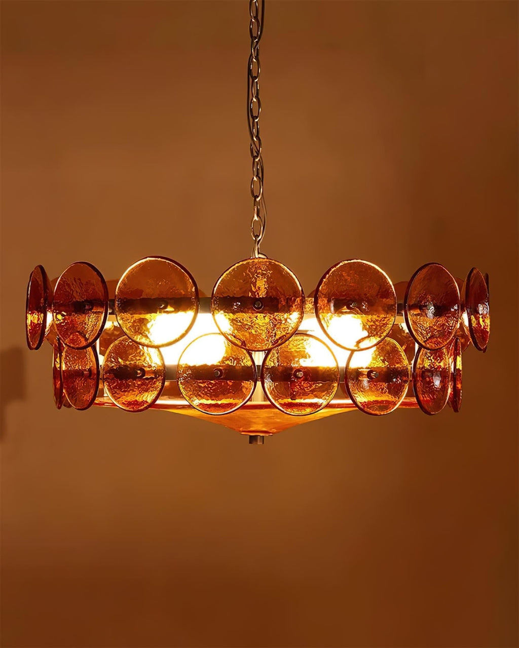 Ventilo Amber Glass Chandelier
