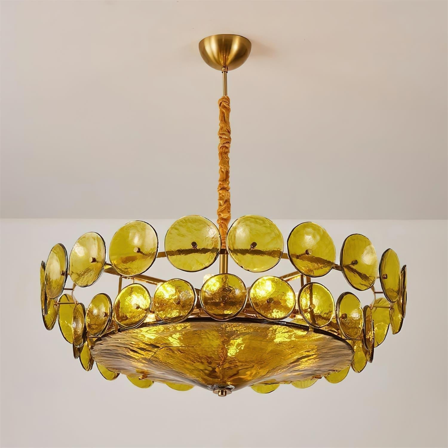 Ventilo Amber Glass Chandelier