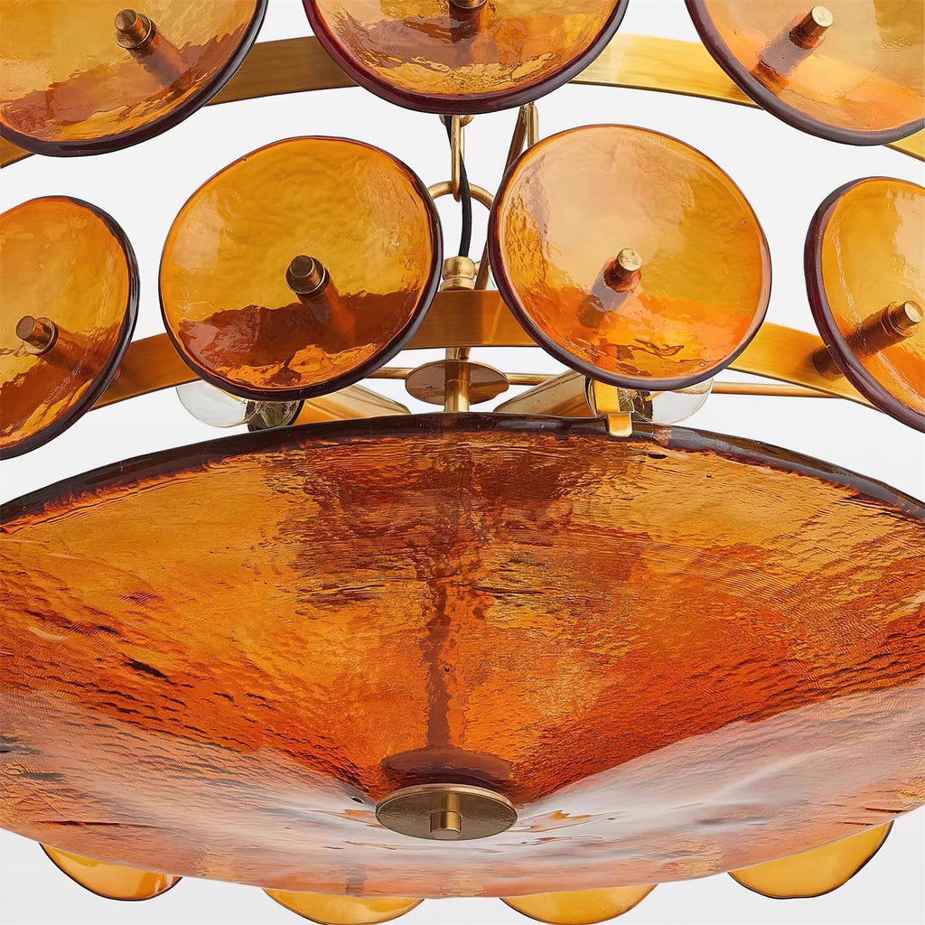 Ventilo Amber Glass Chandelier