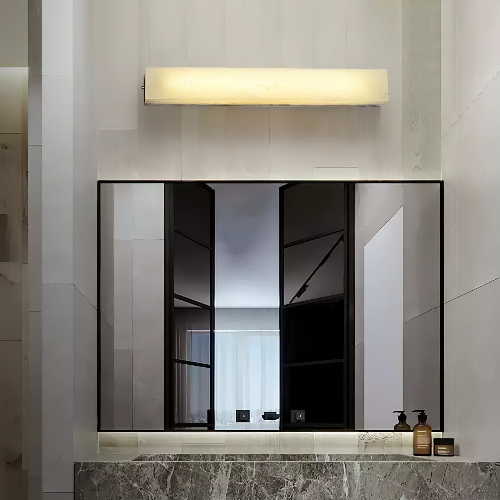 Irina Cylindrical Alabaster Wall Light