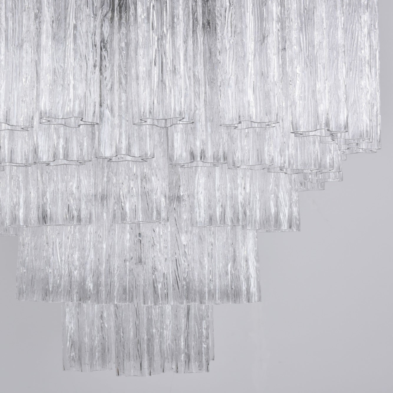Aurora Chandelier Clear Glass Multi-Tier Crystal Glow
