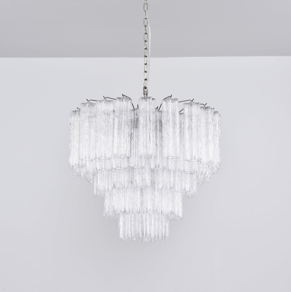 Aurora Chandelier Clear Glass Multi-Tier Crystal Glow
