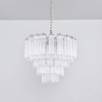 Aurora Chandelier Clear Glass Multi-Tier Crystal Glow