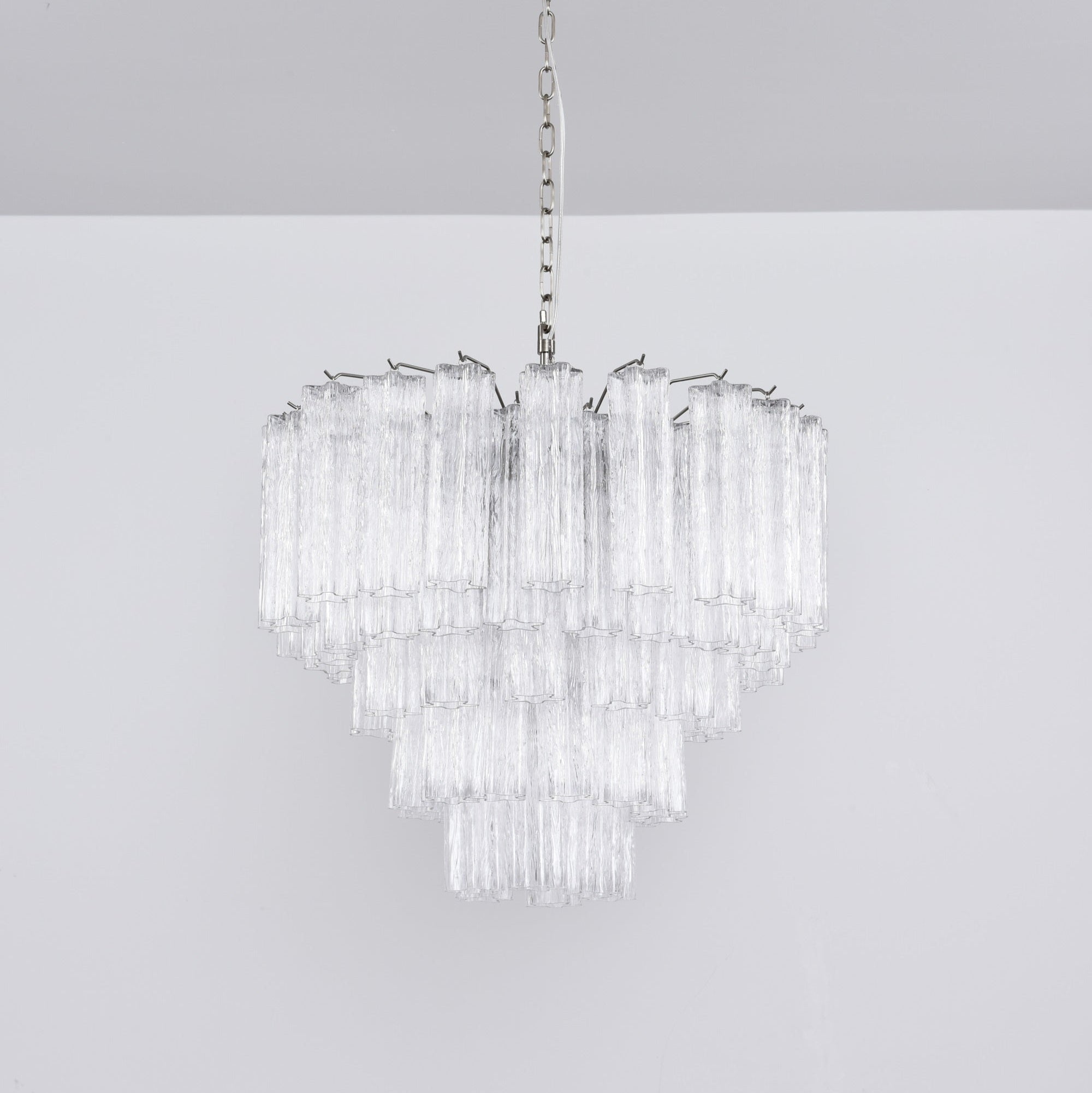 Aurora Chandelier Clear Glass Multi-Tier Crystal Glow