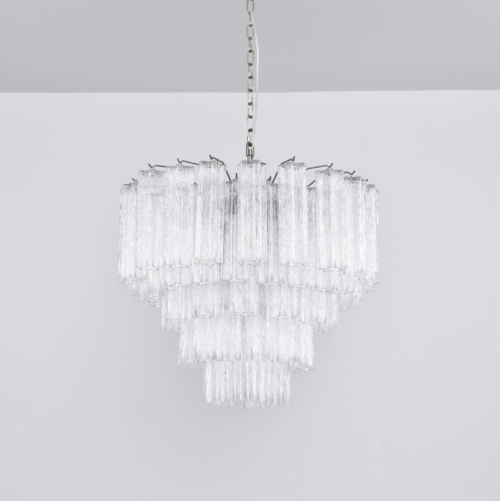 Aurora Chandelier Clear Glass Multi-Tier Crystal Glow