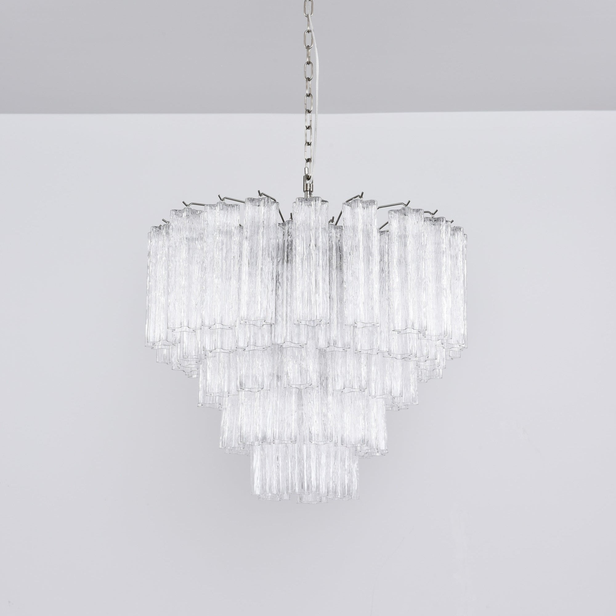Aurora Chandelier Clear Glass Multi-Tier Crystal Glow