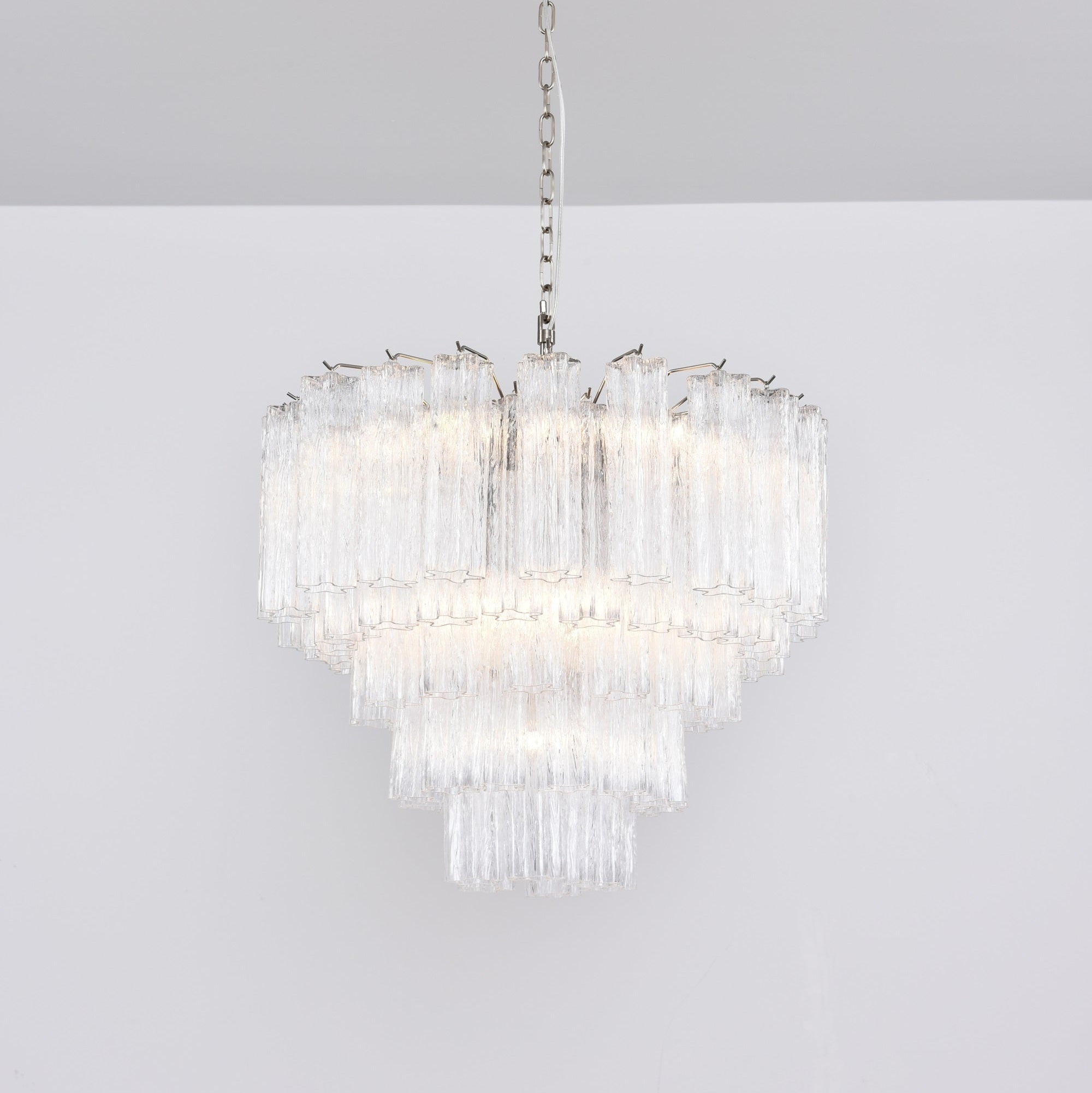 Aurora Chandelier Clear Glass Multi-Tier Crystal Glow