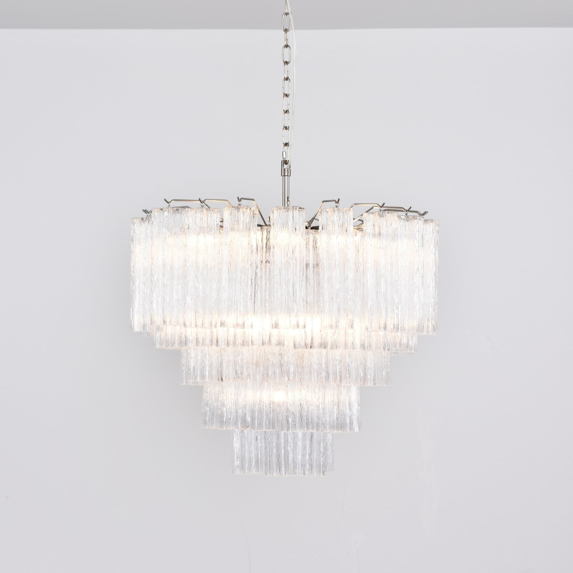 Aurora Chandelier Clear Glass Multi-Tier Crystal Glow