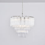 Aurora Chandelier Clear Glass Multi-Tier Crystal Glow
