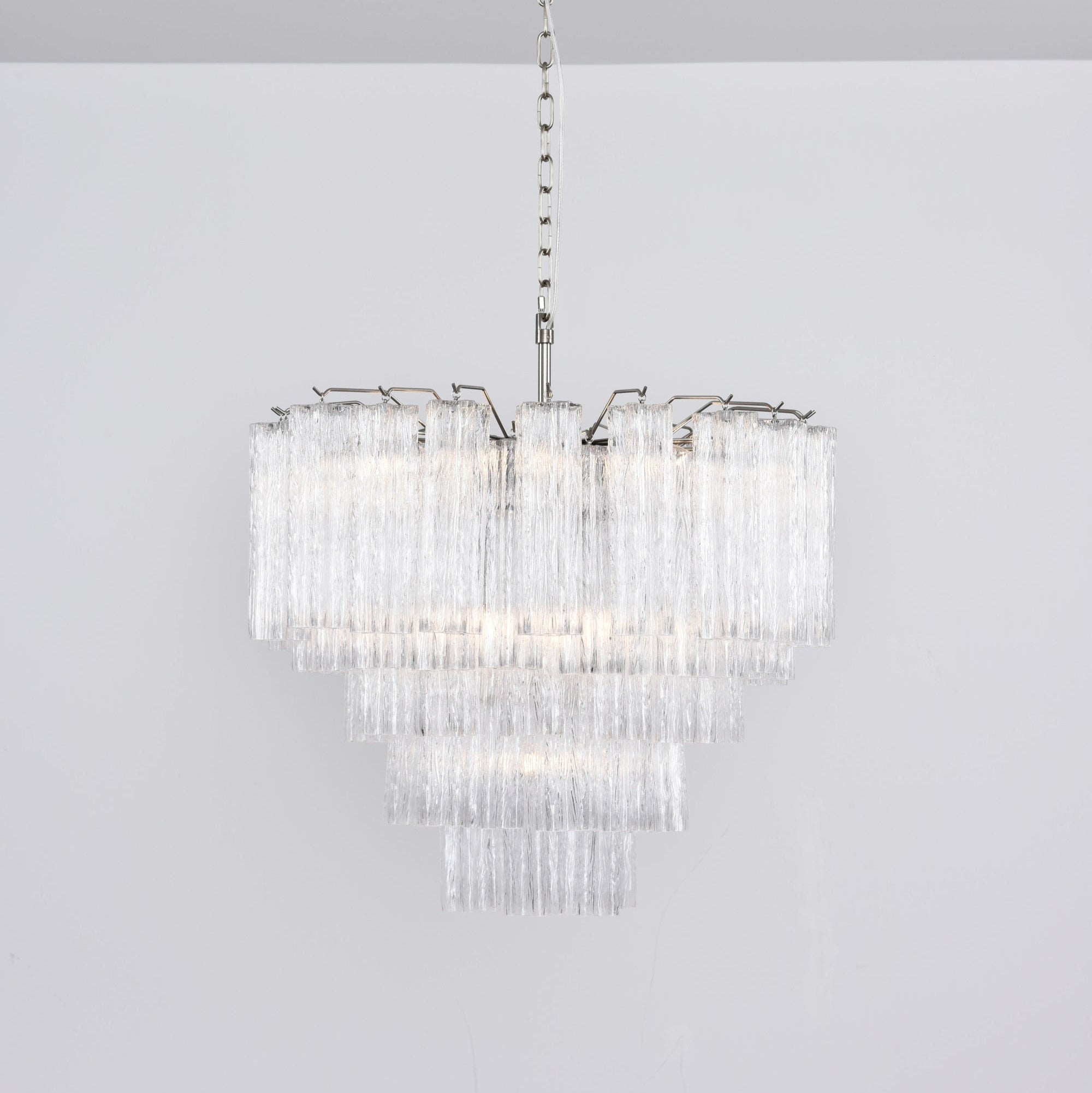 Aurora Chandelier Clear Glass Multi-Tier Crystal Glow