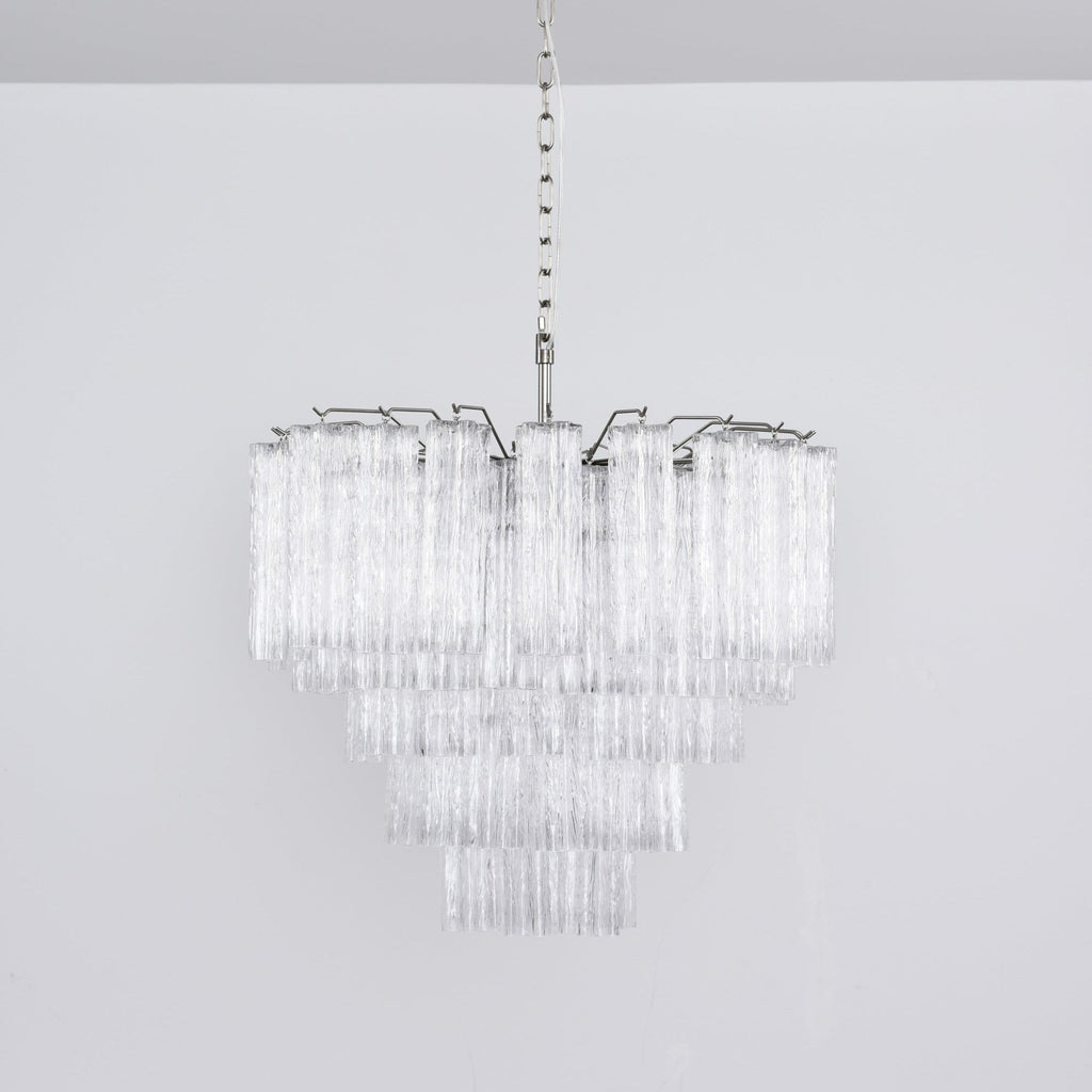 Aurora Chandelier Clear Glass Multi-Tier Crystal Glow
