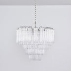 Aurora Chandelier Clear Glass Multi-Tier Crystal Glow