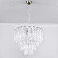 Aurora Chandelier Clear Glass Multi-Tier Crystal Glow