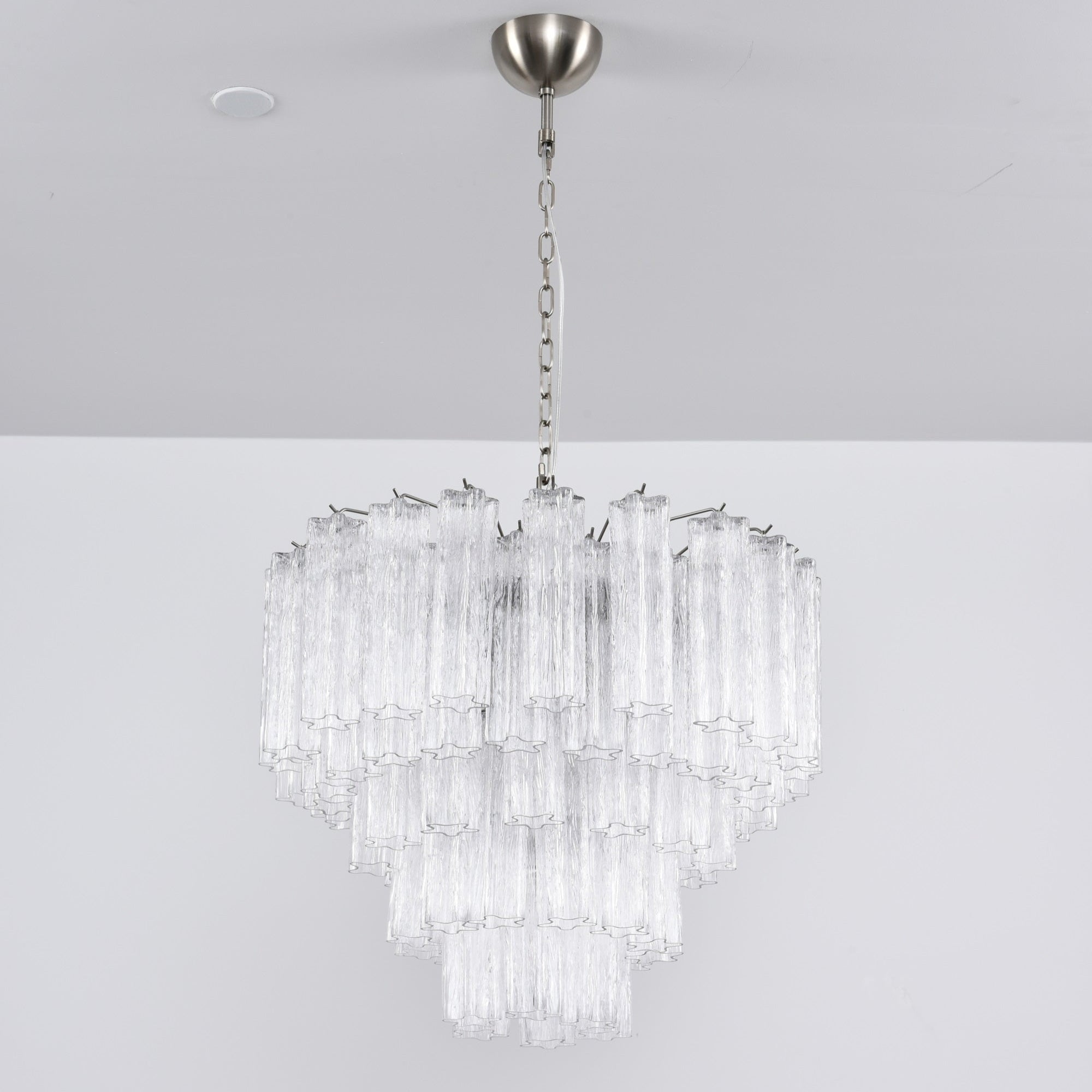 Aurora Chandelier Clear Glass Multi-Tier Crystal Glow