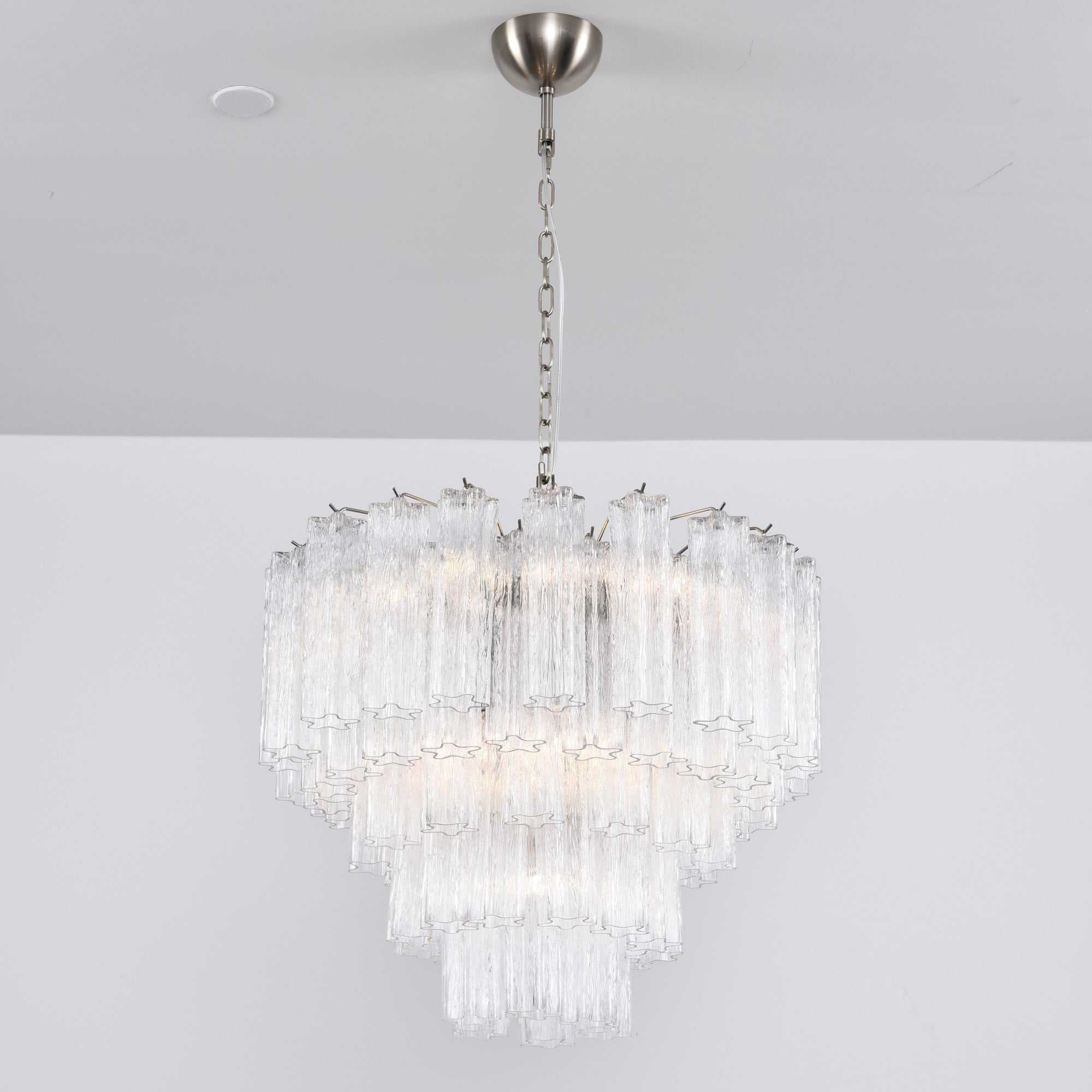 Aurora Chandelier Clear Glass Multi-Tier Crystal Glow