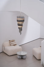 Aurora Chandelier Smoked Glass Spiral