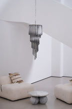 Aurora Chandelier Smoked Glass Spiral
