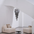 Aurora Chandelier Smoked Glass Spiral