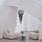 Aurora Chandelier Smoked Glass Spiral