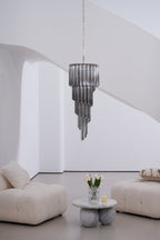 Aurora Chandelier Smoked Glass Spiral