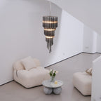 Aurora Chandelier Smoked Glass Spiral