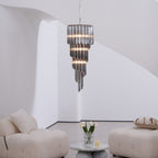Aurora Chandelier Smoked Glass Spiral