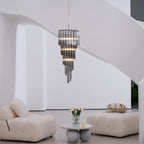 Aurora Chandelier Smoked Glass Spiral