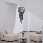 Aurora Chandelier Smoked Glass Spiral