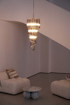 Aurora Chandelier Smoked Glass Spiral