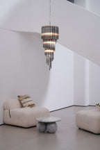 Aurora Chandelier Smoked Glass Spiral