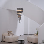 Aurora Chandelier Smoked Glass Spiral