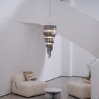 Aurora Chandelier Smoked Glass Spiral