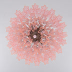 Aurora Chandelier Pink Glass Multi-Tier Romantic Glow