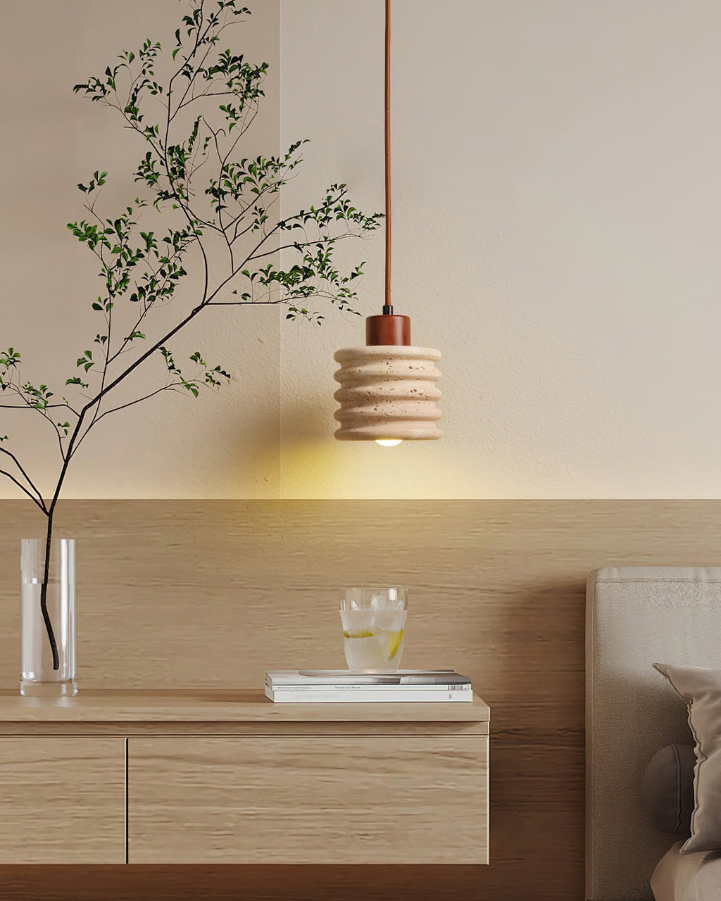 Burlat  Pendant Light  Travertine