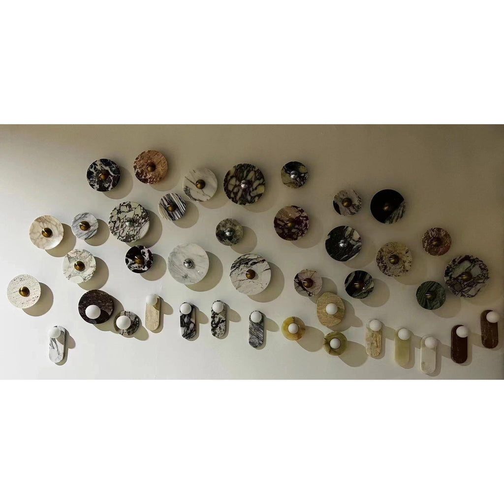 Sylv Oval Wall Lamp Marble