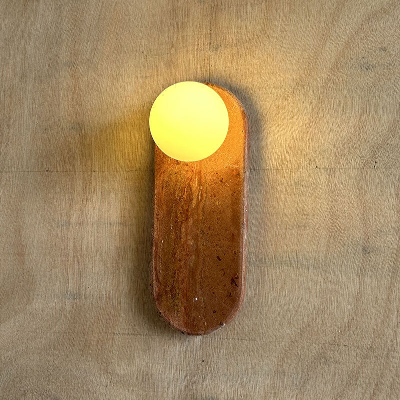 Sylv Oval Wall Lamp Marble
