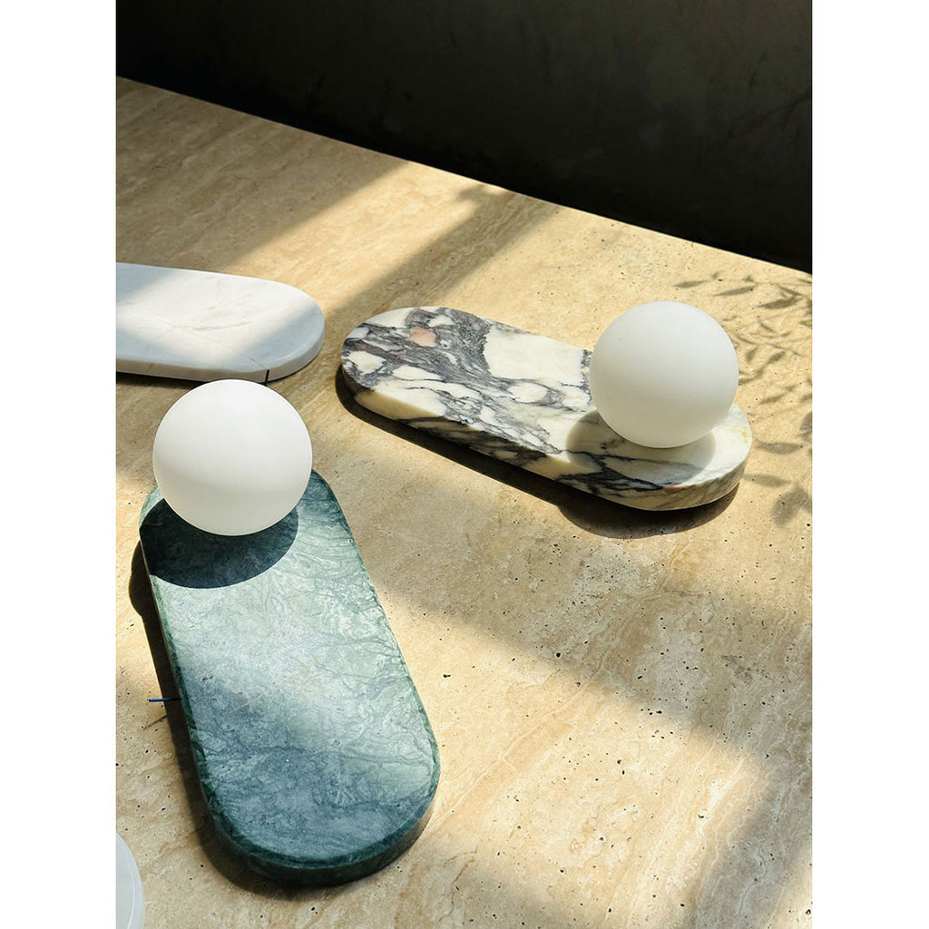 Sylv Oval Wall Lamp Marble