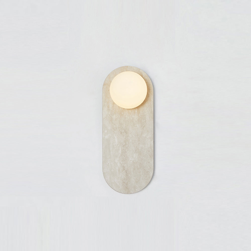 Sylv Oval Wall Lamp Marble