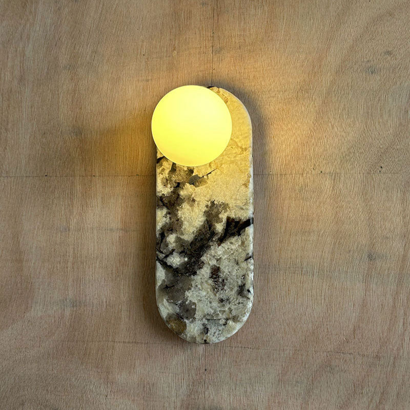 Sylv Oval Wall Lamp Marble