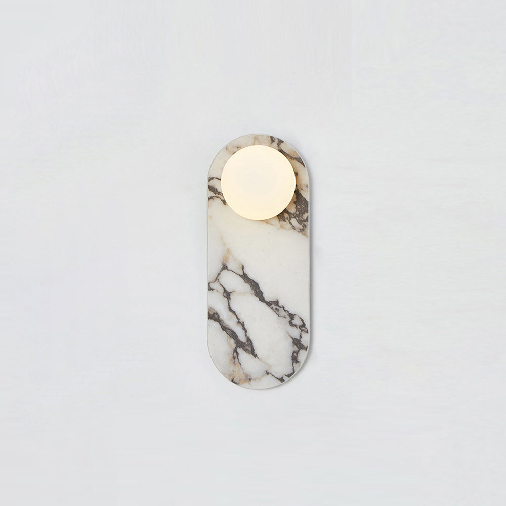 Sylv Oval Wall Lamp Marble