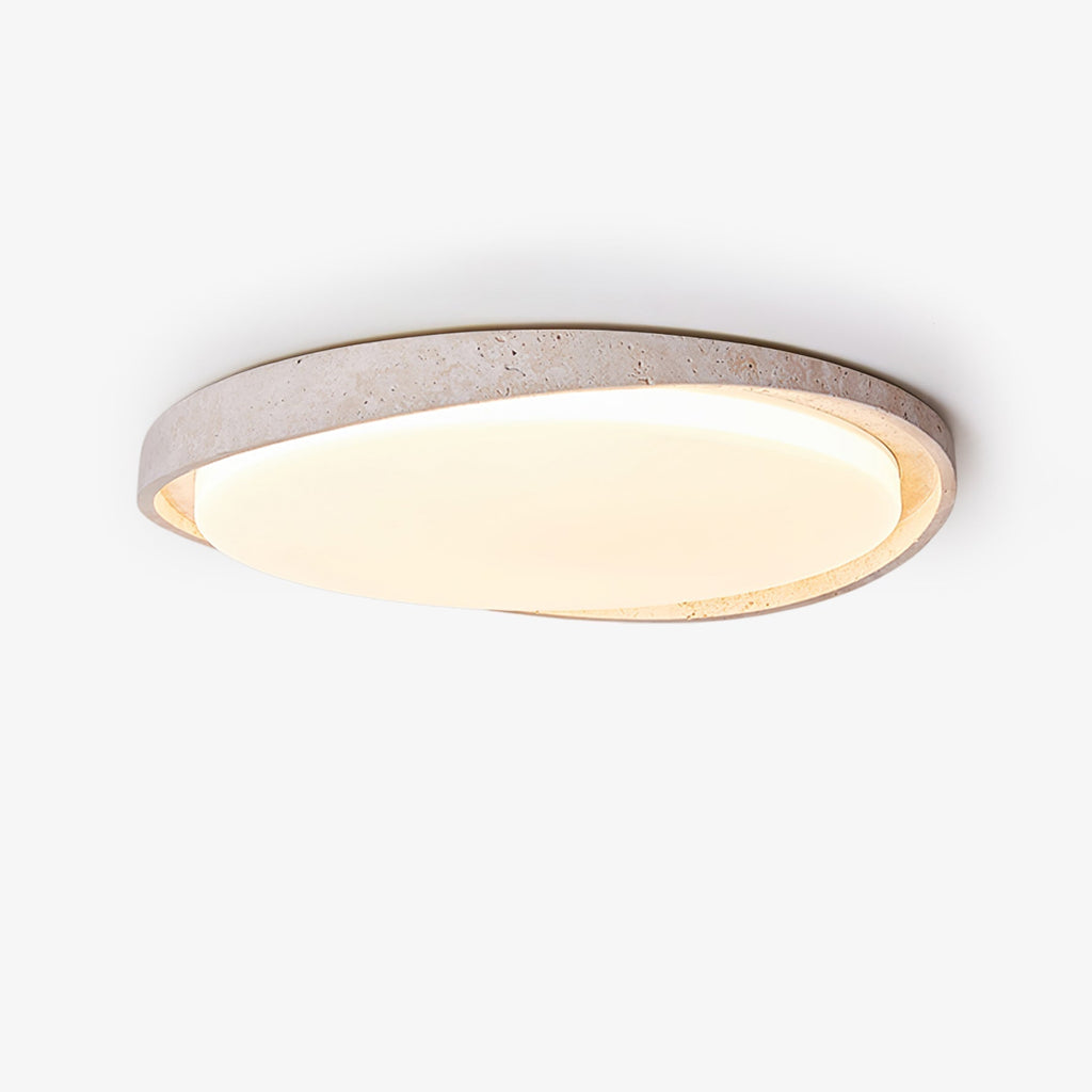 Vanoren Oval Frame Travertine Ceiling Light