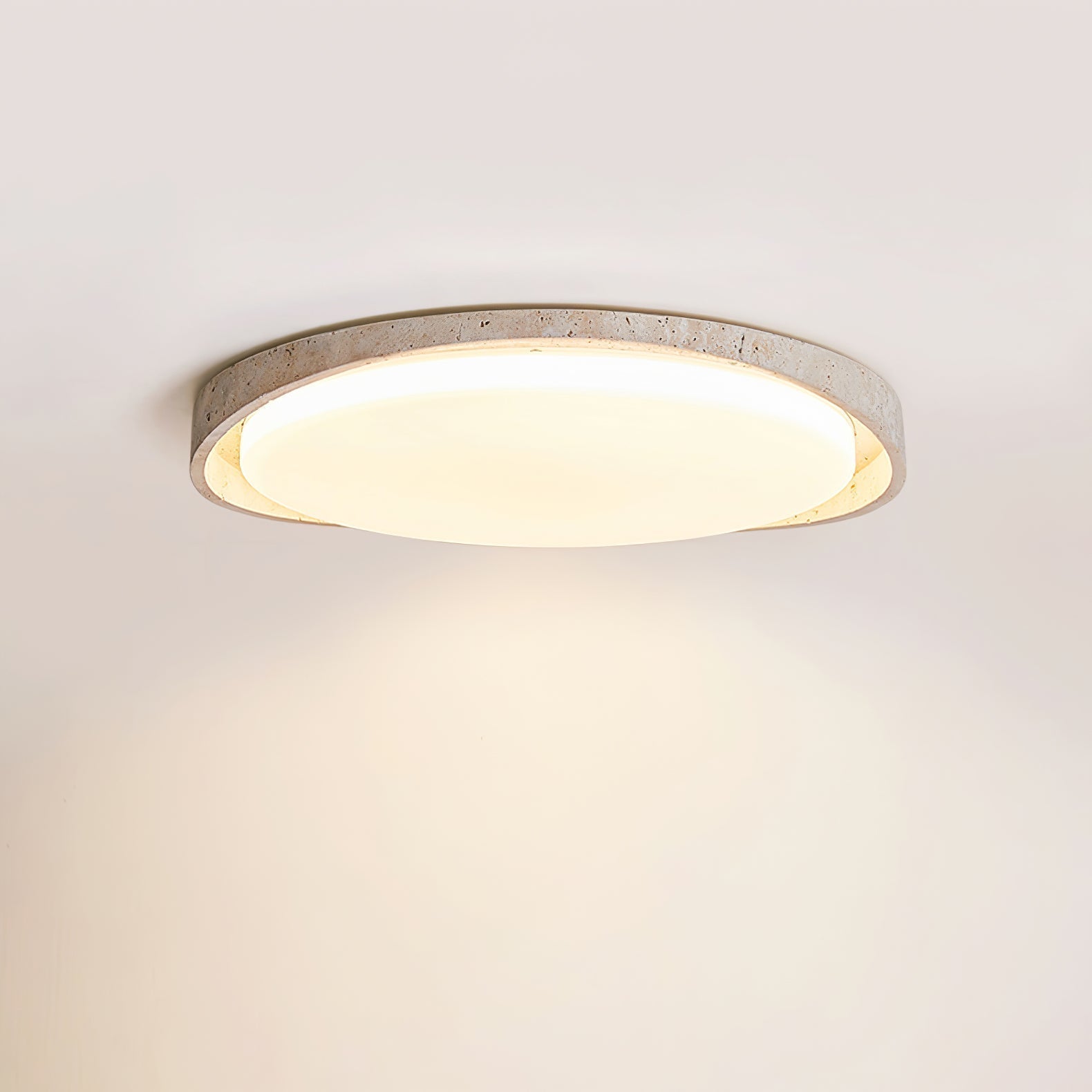 Vanoren Oval Frame Travertine Ceiling Light