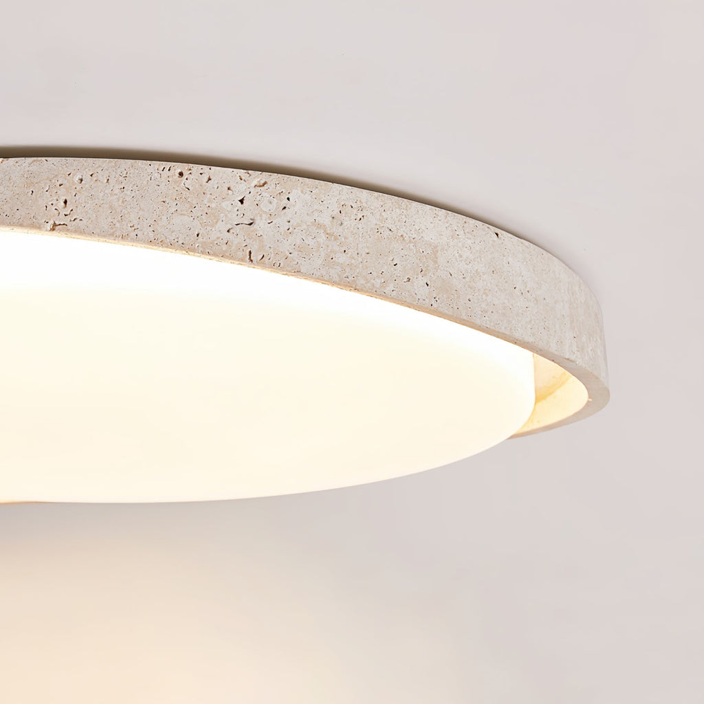 Vanoren Oval Frame Travertine Ceiling Light