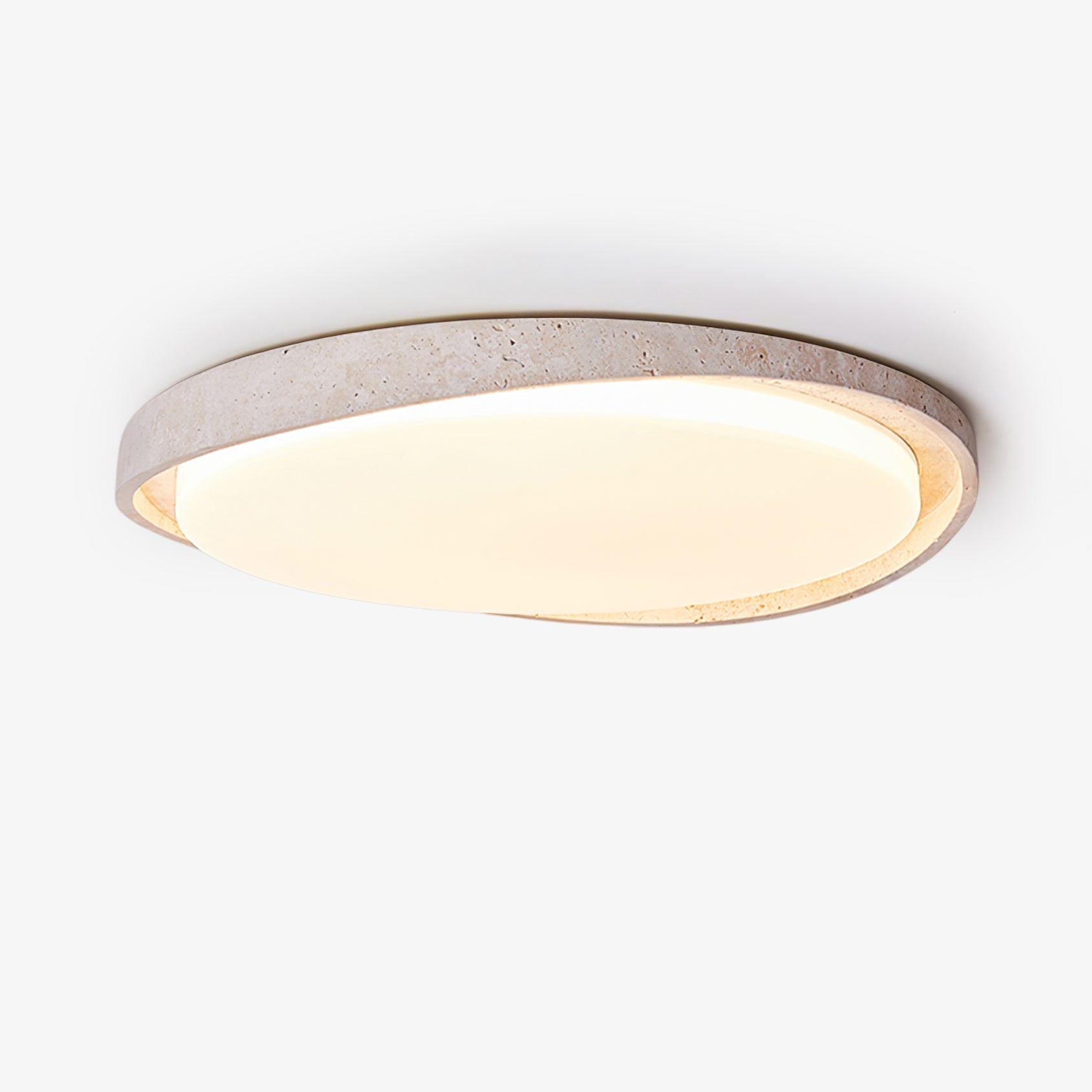 Vanoren Oval Frame Travertine Ceiling Light