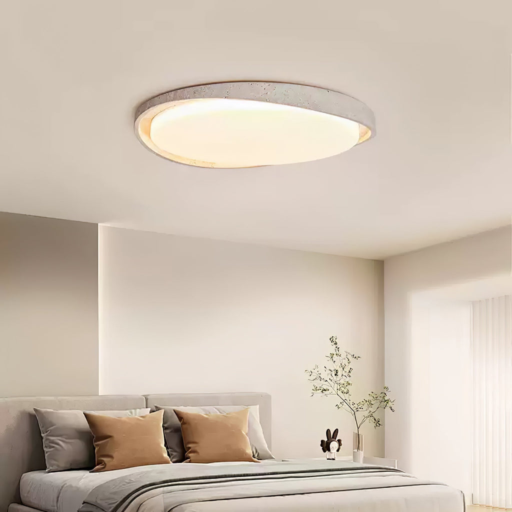 Vanoren Oval Frame Travertine Ceiling Light
